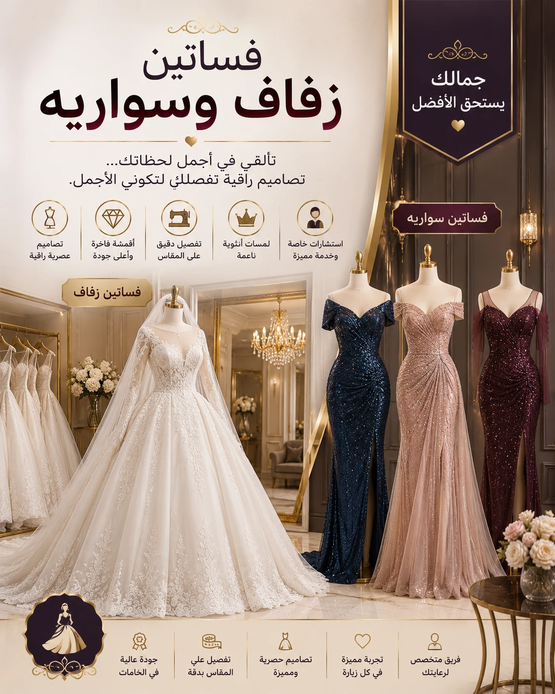 فساتين زفاف ومناسبات