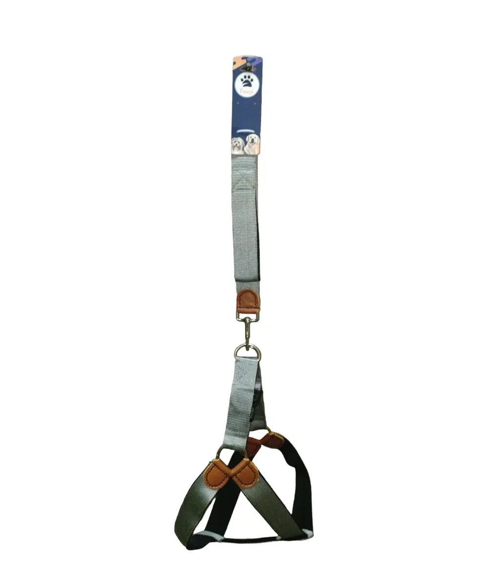 A set of nylon fleece lined with gray color, medium size for dogs