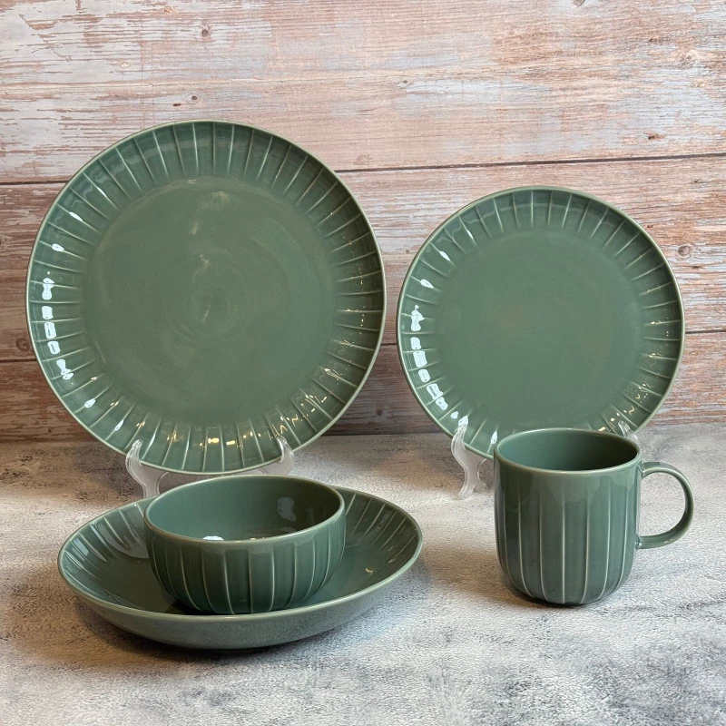 طقم عشاء تايلاندي 30 قطعه – زيتى – QUALITIER