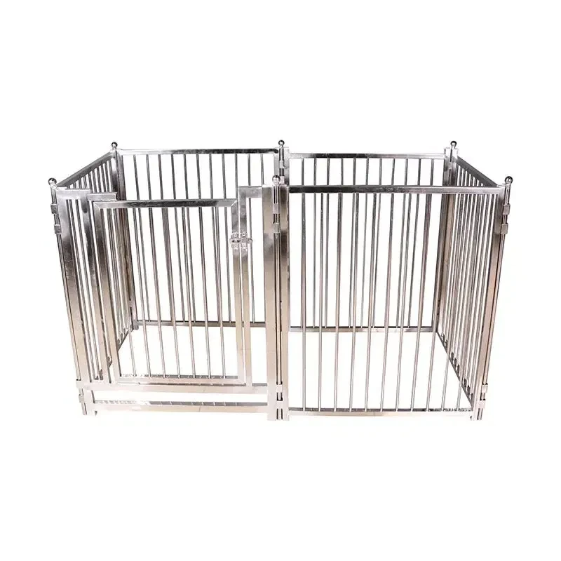 Large stainless steel dog barrier, 6 pieces