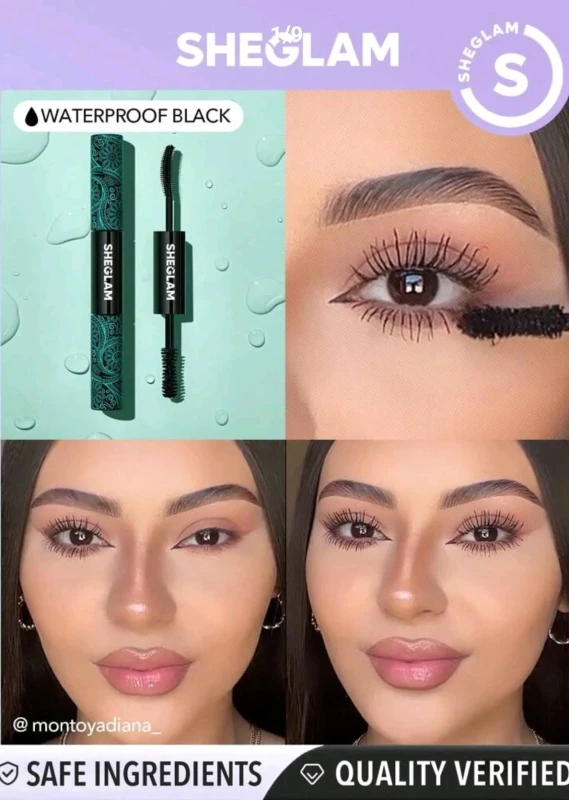 SHEGLAM All-In-One Volume & Length Mascara 2 In 1 Waterproof Volumizing Dual-End