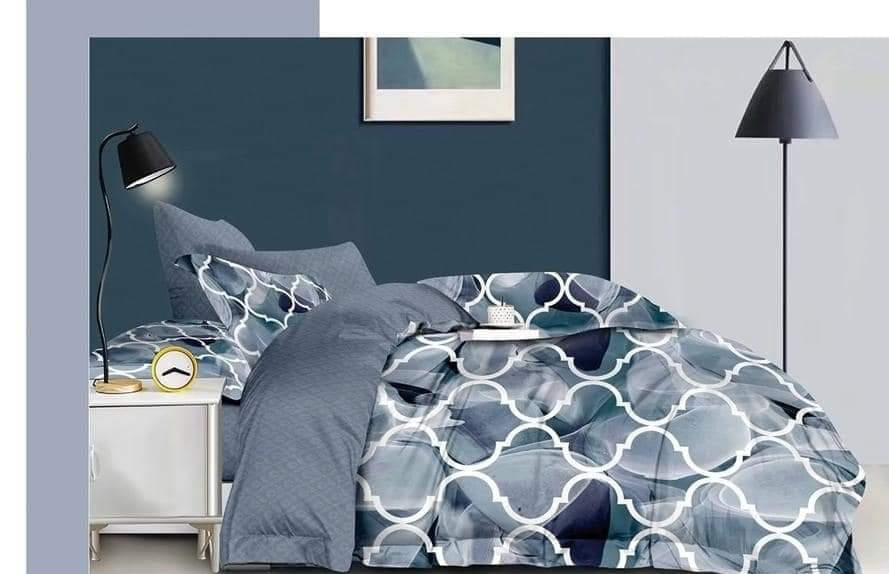 طقم سريركبيرالمجد مطبوعة من القطن التركي  مكون من 4 قطع