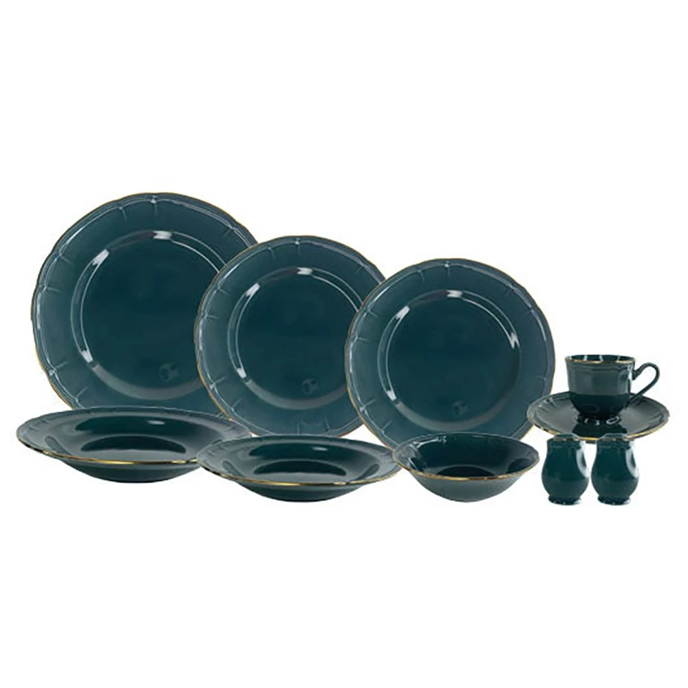 طقم عشاء 40 قطعه ازرق مدهب – 1730E – Noritake