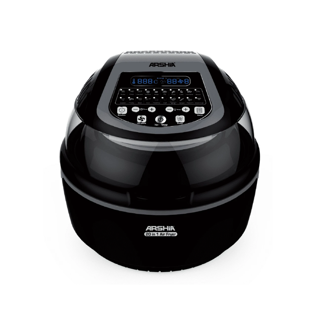 Multipurpose 20 In 1 Air Fryer 10L Black – 2231 – Arshia