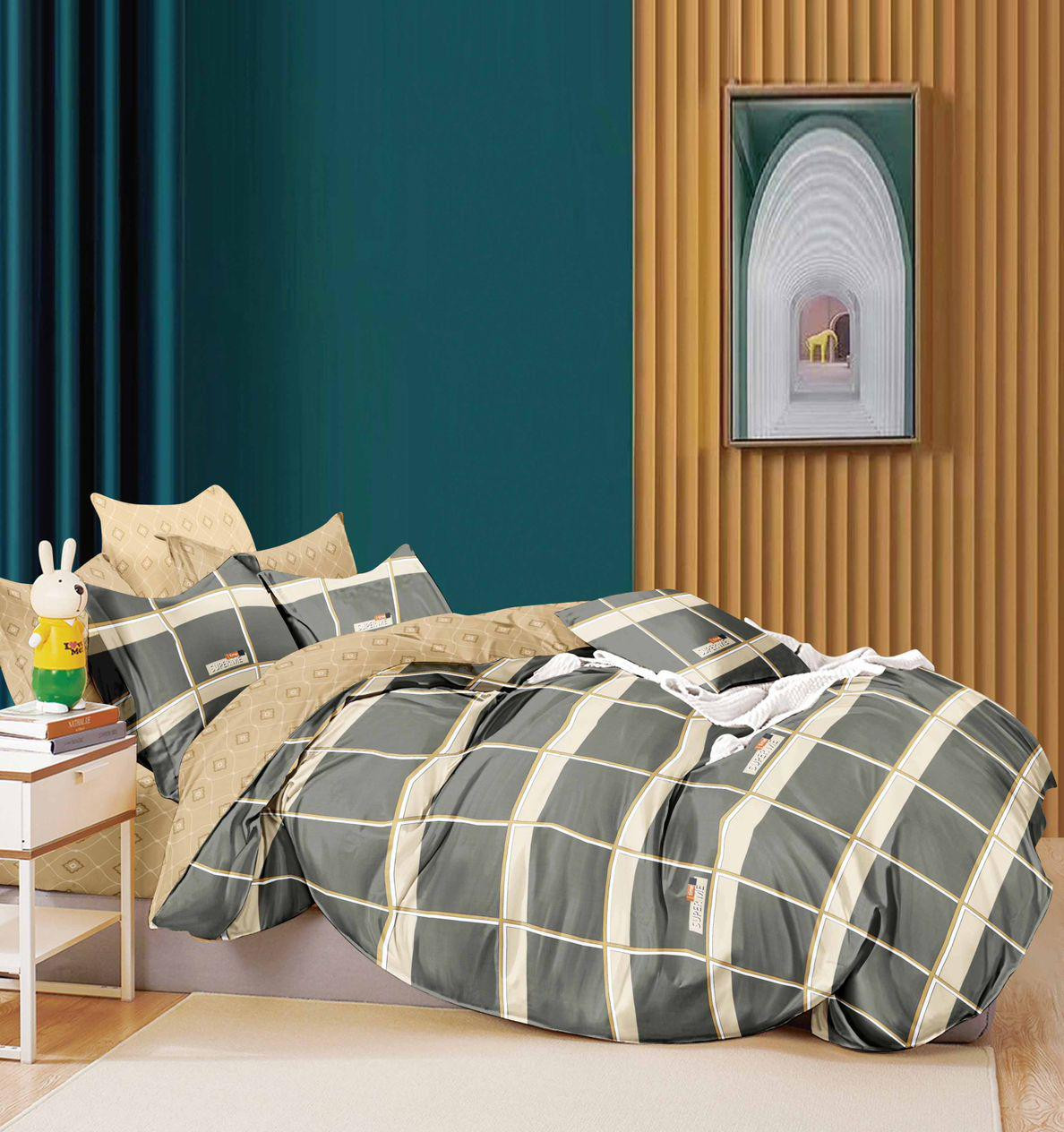 طقم ملايه قطن -عامريه عالى الجوده 4 قطع     عدد 1 260x240 مع غطاء مخده طويله 160 سم خداديه 50x75 سم