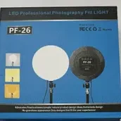 White Round Ring Light 3 Colors With Remote - BF26