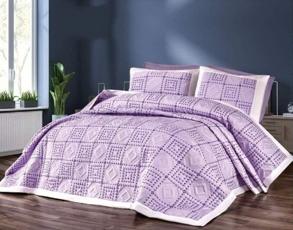 طقم  كوفرته قطن عامريه بيور سرير كبير كنج - 3 قطع 230x250 سم