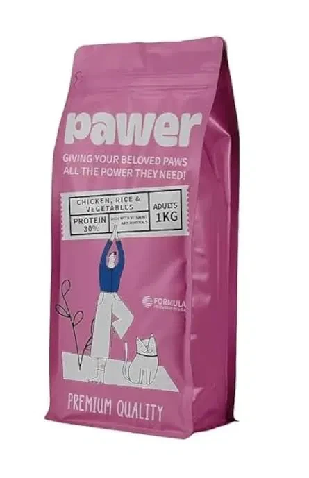 Pawer Cat Adult Chicken Rice Vegetables 1Kg