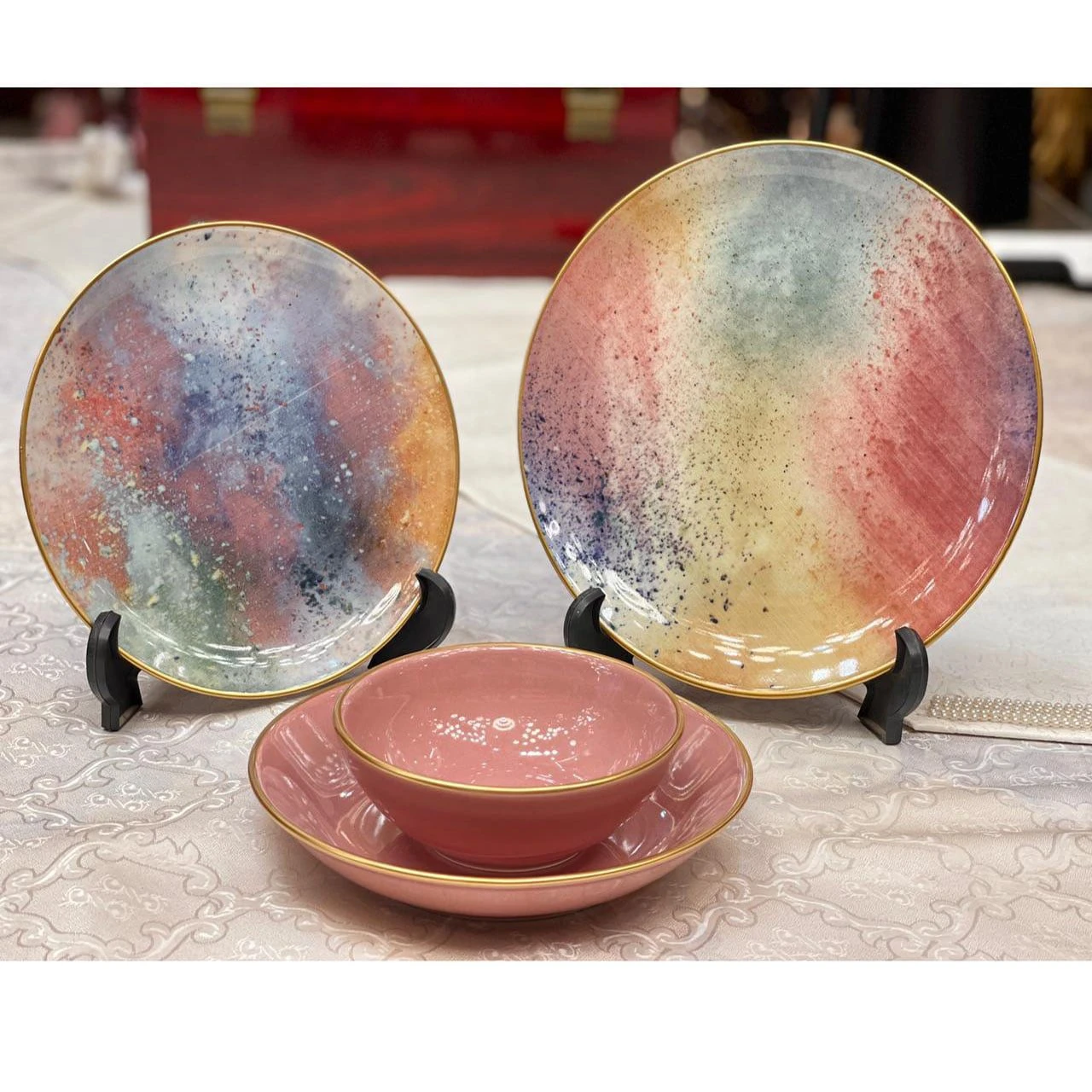 طقم عشاء 24 قطعه تركي – D09