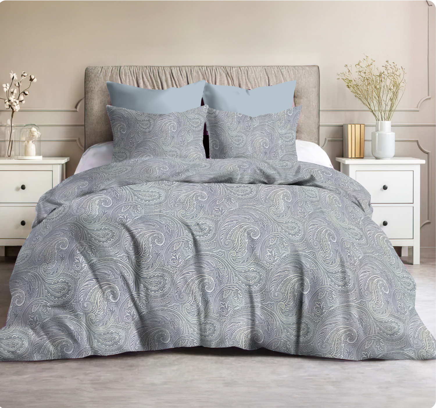 طقم  سرير اطفال من  200 × 240 سم وغطاءين للخد 52 72 وغطائي وسادة  120*45 6 قطع للاطفال