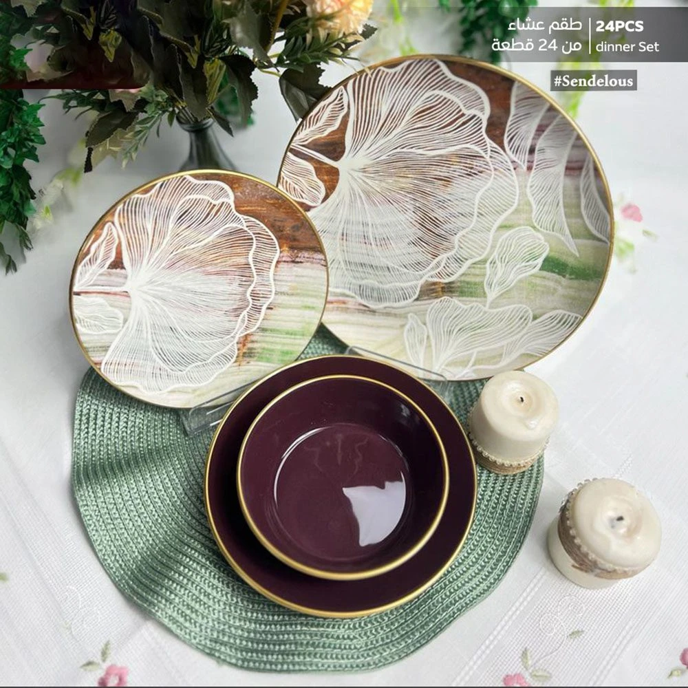 طقم عشاء 24 قطعه تركي – OX09