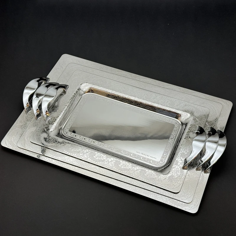 طقم صواني ايطالى 3 قطع – Rect. Pasley Inox