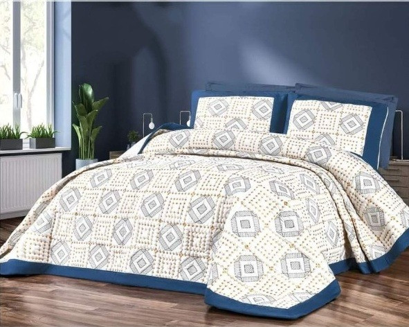 طقم  كوفرته قطن 4 قطع مقاس كينج 250x230سم