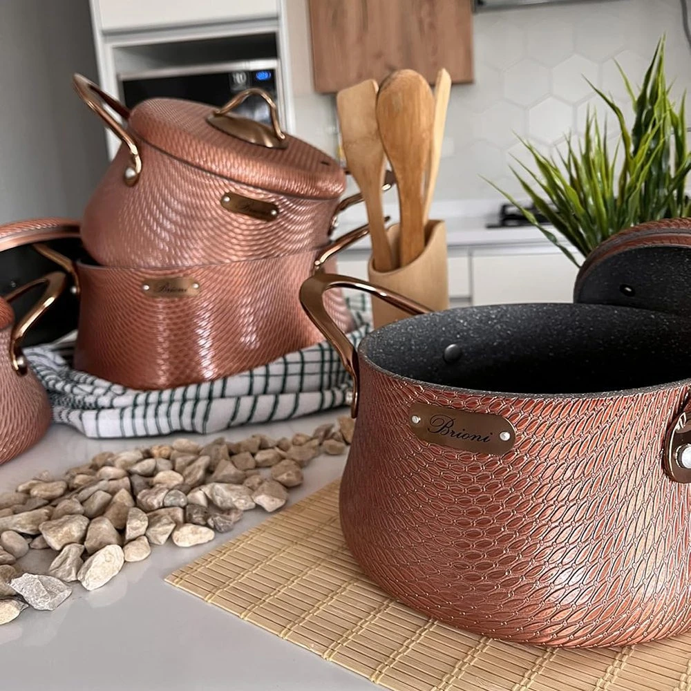 طقم حلل 9 ق – Elegance Copper – Brioni