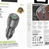 BOROFONE Charger Head BZ30 Dual USB & Type-C Car Charger (1459)