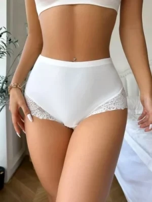 Contrast lace briefs