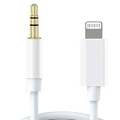 كابل ايه يو اكس لايتنينج الي 3.5 ملم للايفون معتمد من ابل للسيارة متوافق مع ايفون جى اتش ٢٥