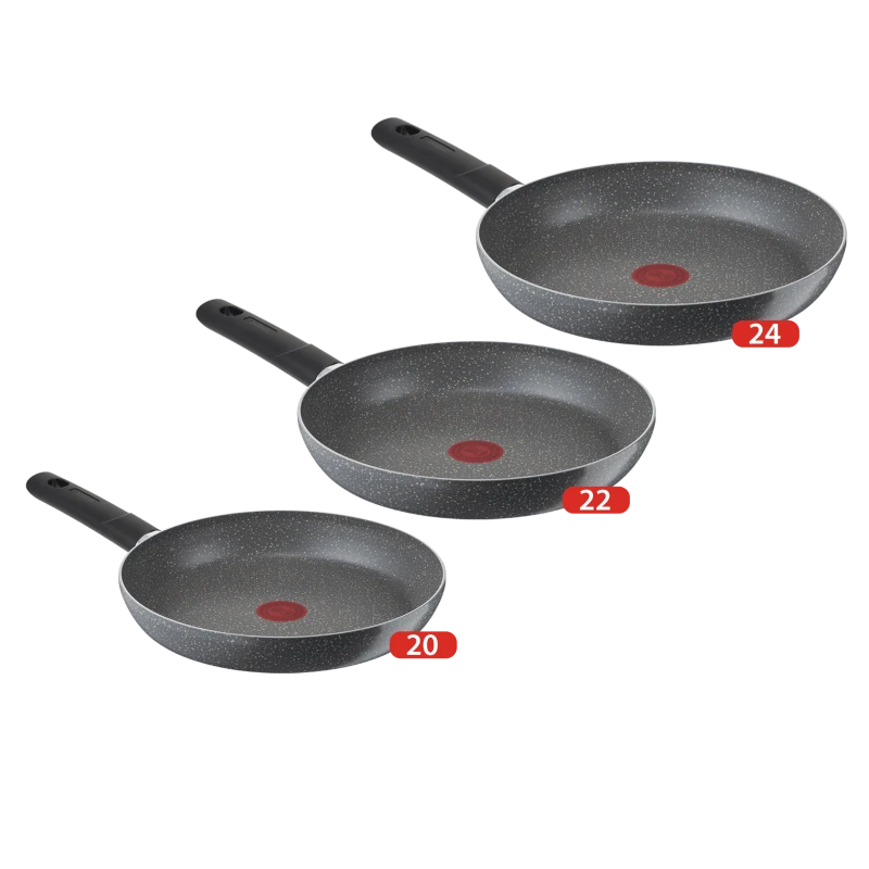 طقم مقلاة تيفال كوك ناتشورال - مقاس 20،22،24