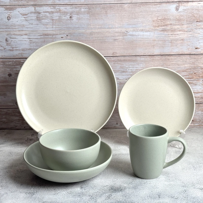 طقم عشاء بورسلين 30 قطعة – Green*Biege – Ka002