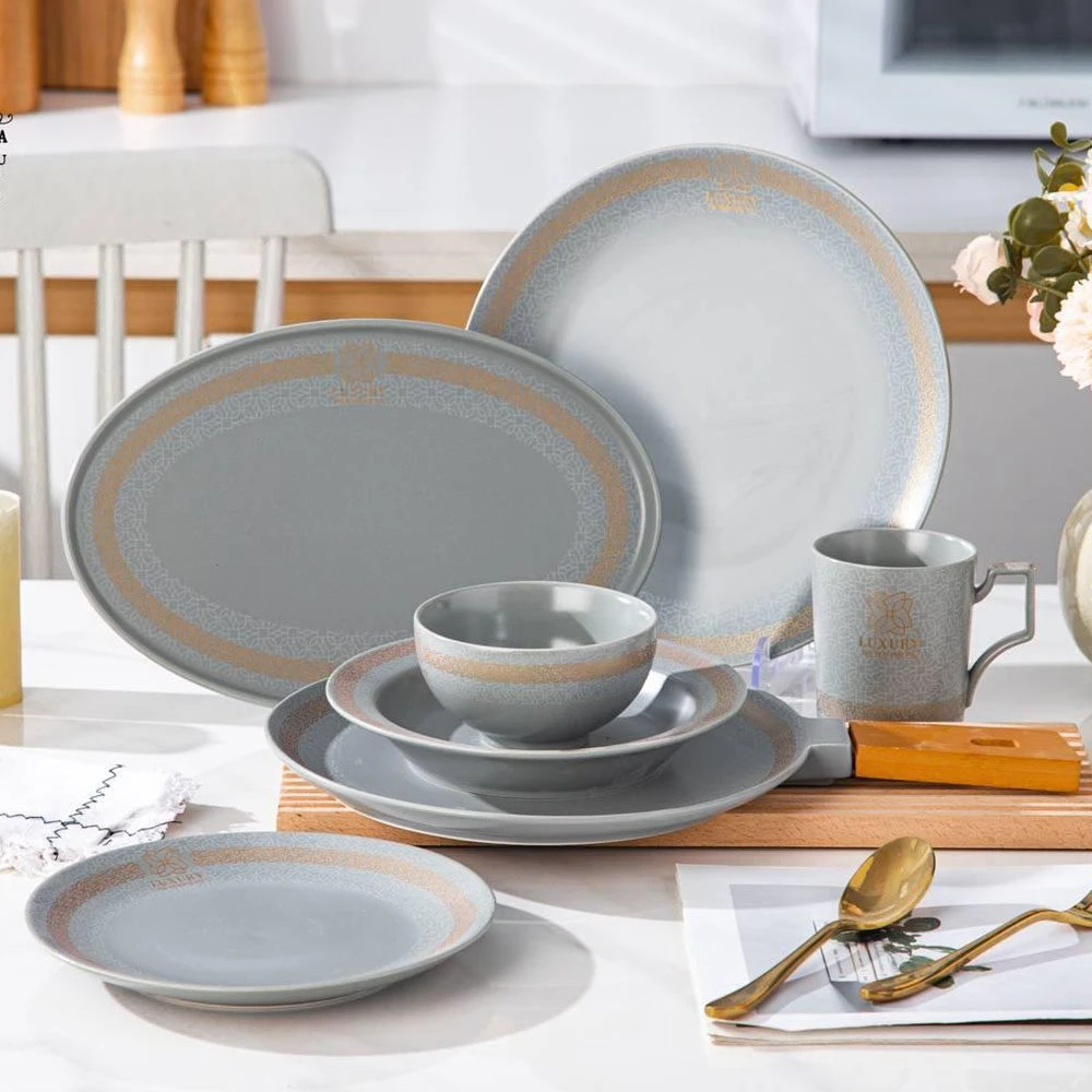 طقم عشاء 32 قطعه – Luxury Gray