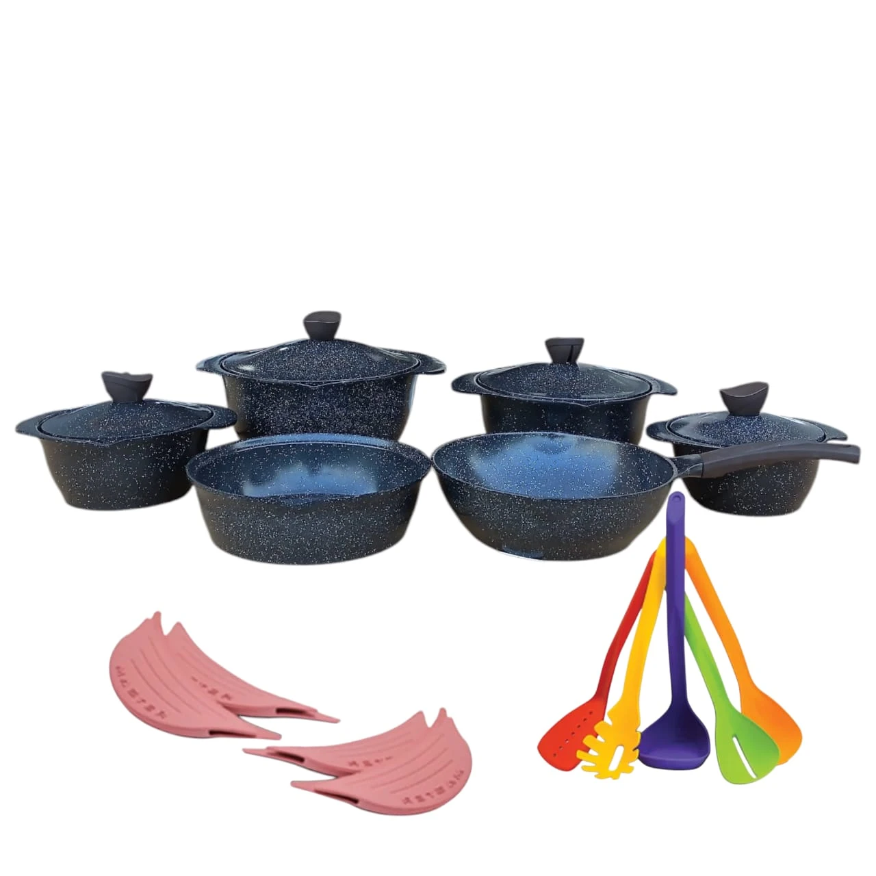 طقم حلل جرانيت ماستر فلاور 21 قطعة