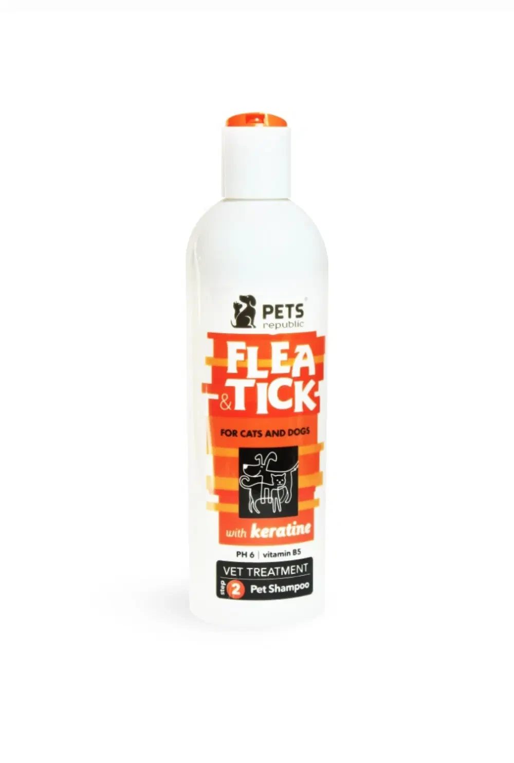 Anti Flea & Tick Shampoo for pet with Keratin 500ml