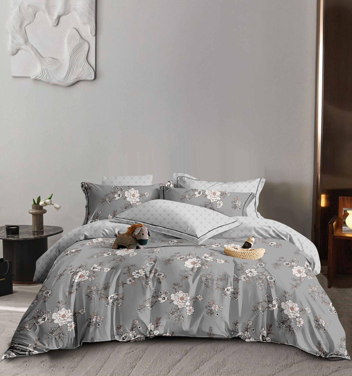 طقم ملايه قطن عامريه 6 قطع - 2ملايه 190x240 مع 2 غطاء مخده طويله 120 سم مع 1 غطاء خداديه 50x70