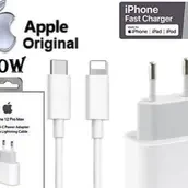 شاحن ايفون سريع 20 واط + كابل شحن من Type-C الى iPhone نسخه 1/A أوريجنال