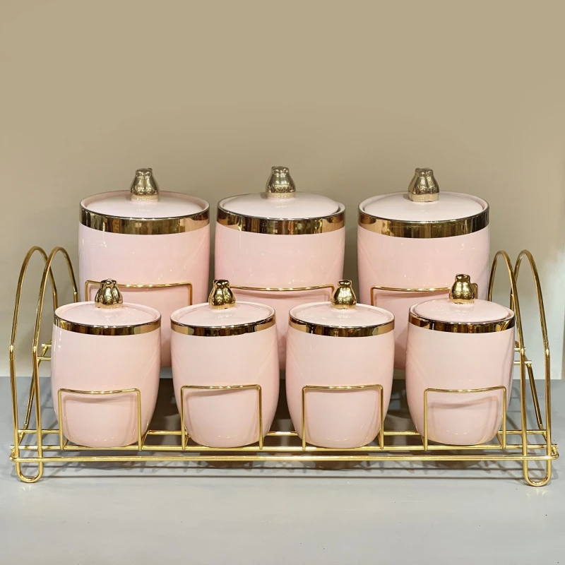 طقم توابل بورسلين – 7 قطعة