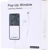 Wired Earphone Pop Up. Window Lightning IPhone Distinctive Product