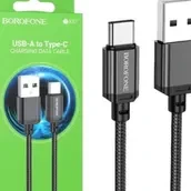 Type C Bx87 Charging and Data Cable from Borofone for Type C 3 a Very Fast - Black