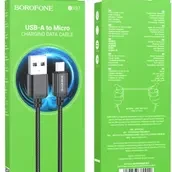 Micro BX87 Charging And Data Cable From BOROFONE For Micro. MICRO Very Fast - Black