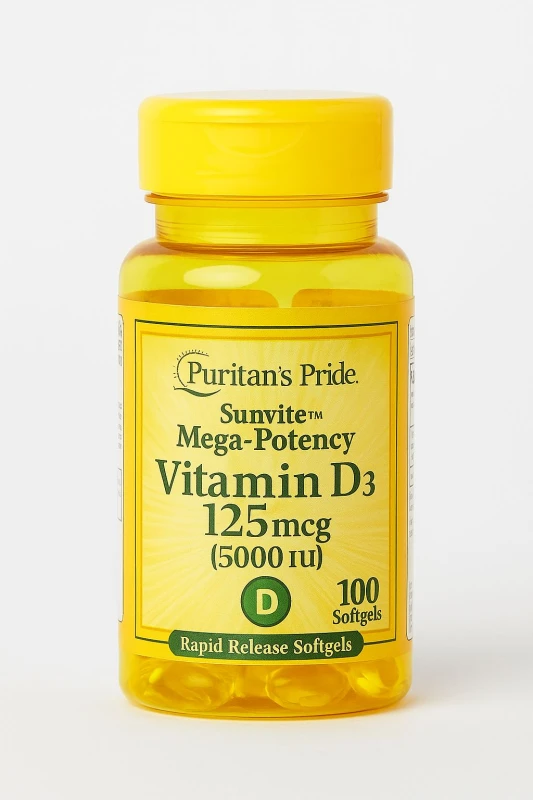 Puritan's Pride Vitamin D3 125 mcg (5000 IU)