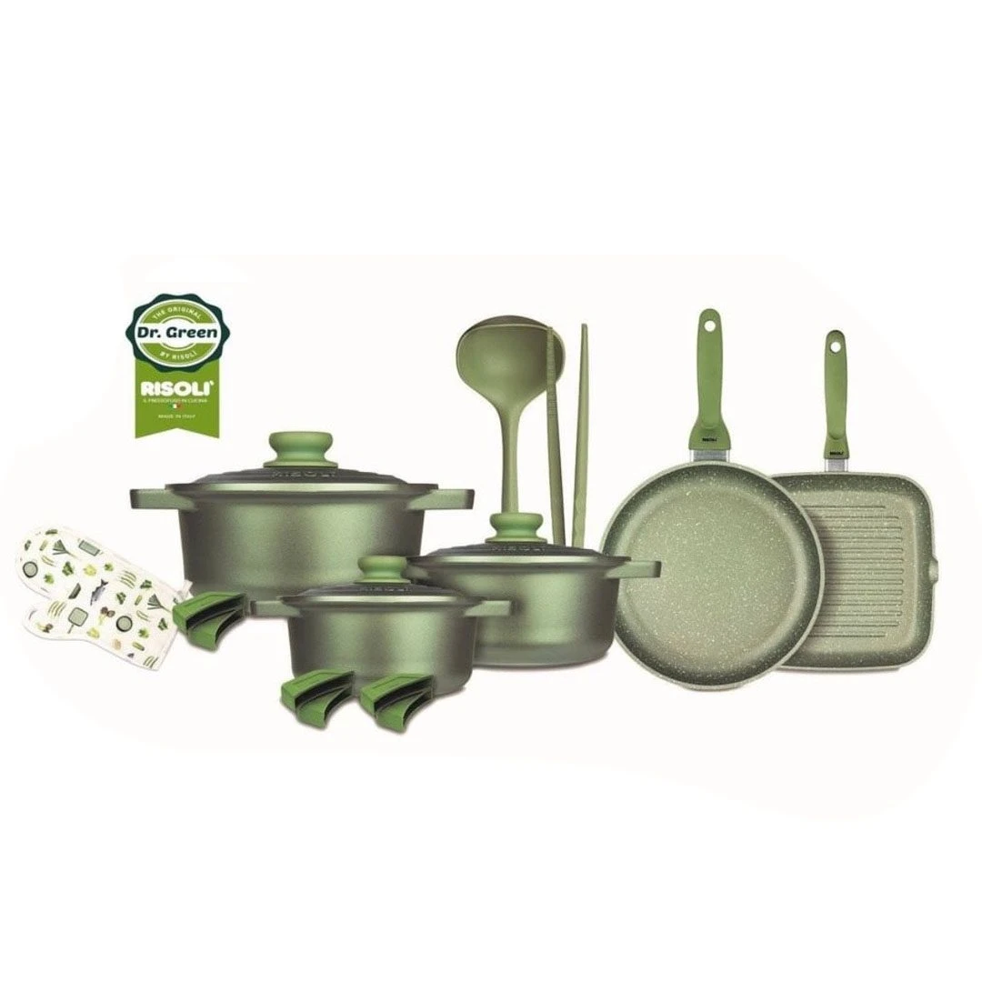 طقم حلل جيرانيت ايطالي 17 قطعة – ريزولى