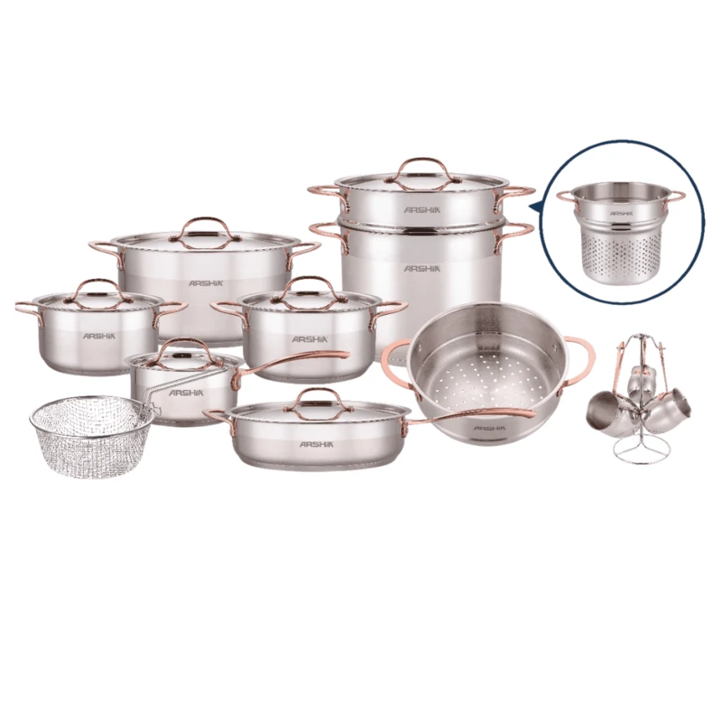 Arshia 19pcs Stainless Steel Cookware Set – 3278 – Arshia