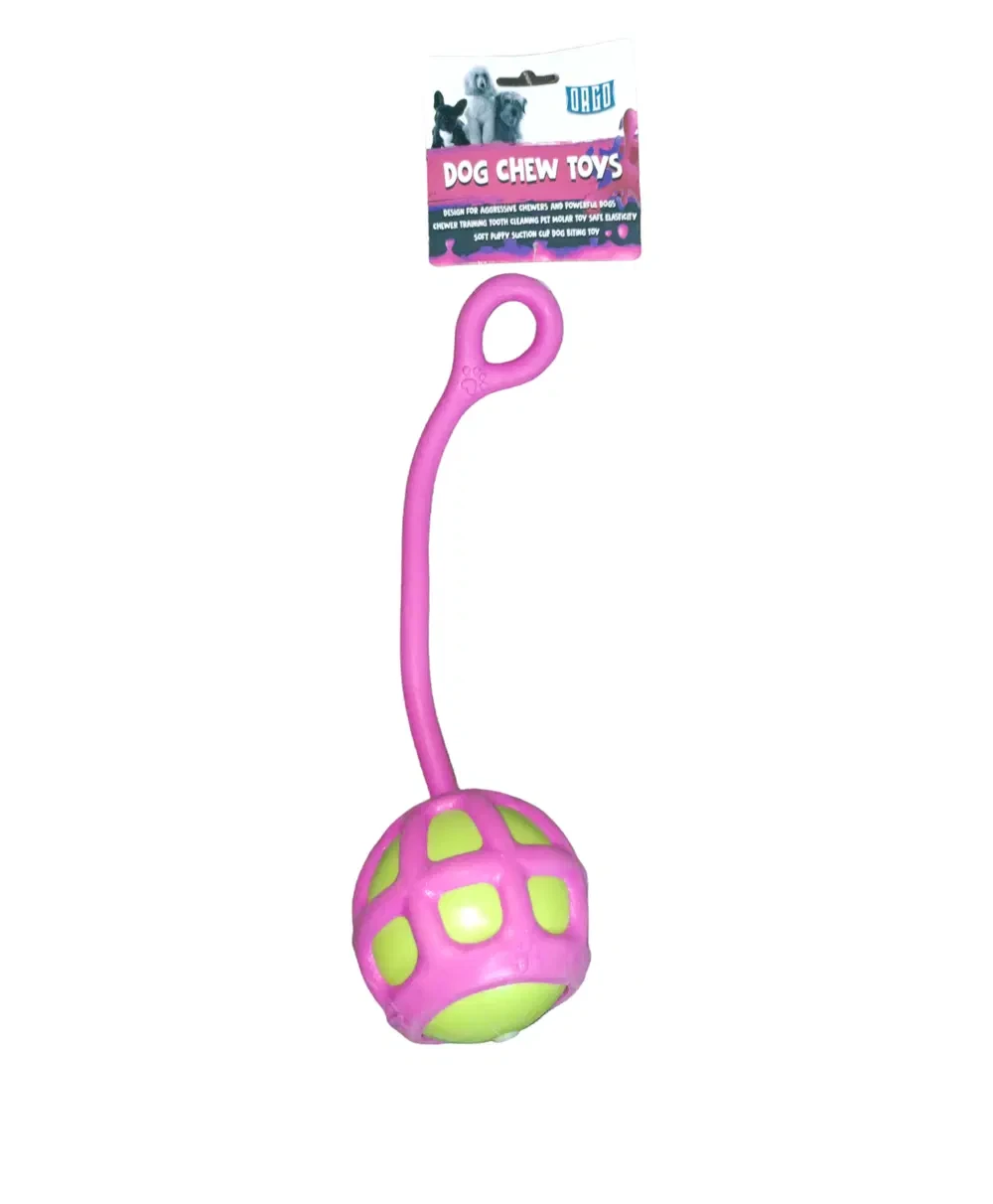 Orgo Chew Ball Toy for Dogs, Pink