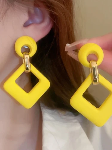 Geometric drop earrings 2 pcs