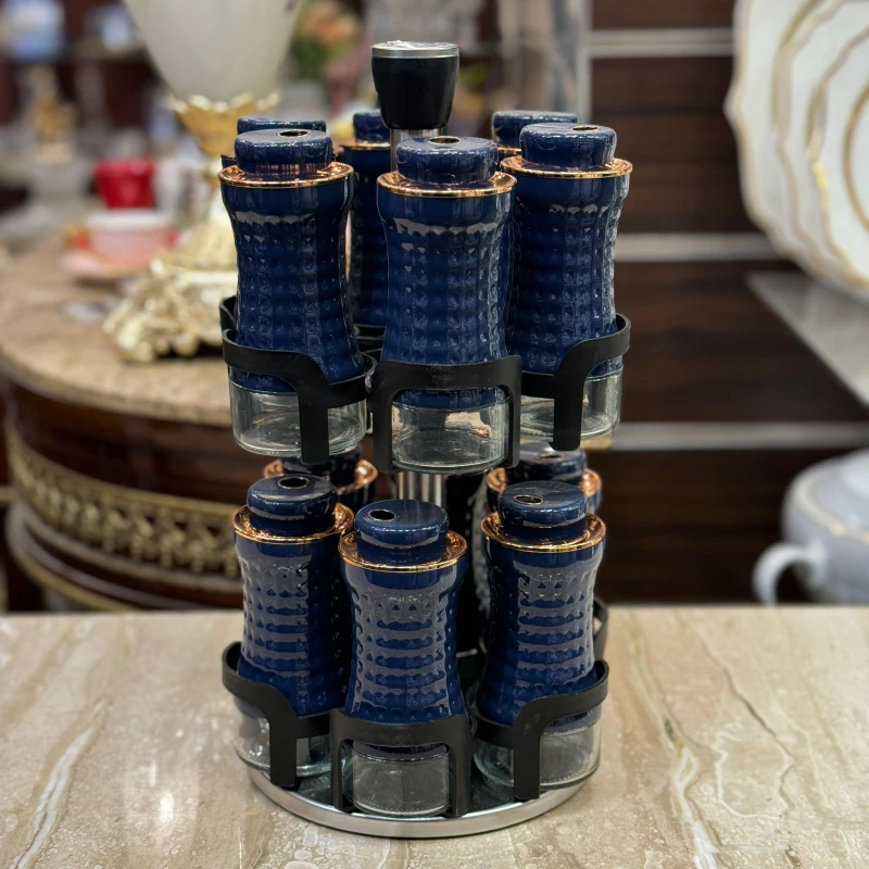 طقم توابل دوار – 12 قطعه