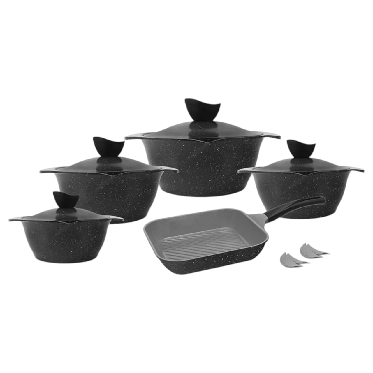 طقم حلل جرانيت ماستر فلاور 13 قطعة