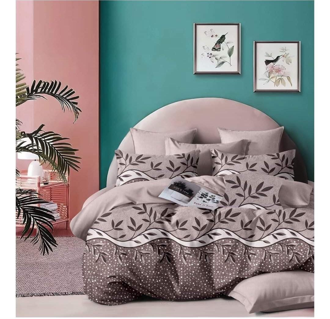 طقم سريرمن القطن تركى بتصميم طباعة ثلاثي الأبعاد عالي الجودة رائحه الزهور