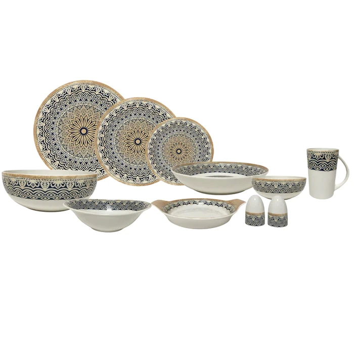 رويال ألفريدو طقم عشاء بورسلين 36 قطعة ازرق-ART-AB