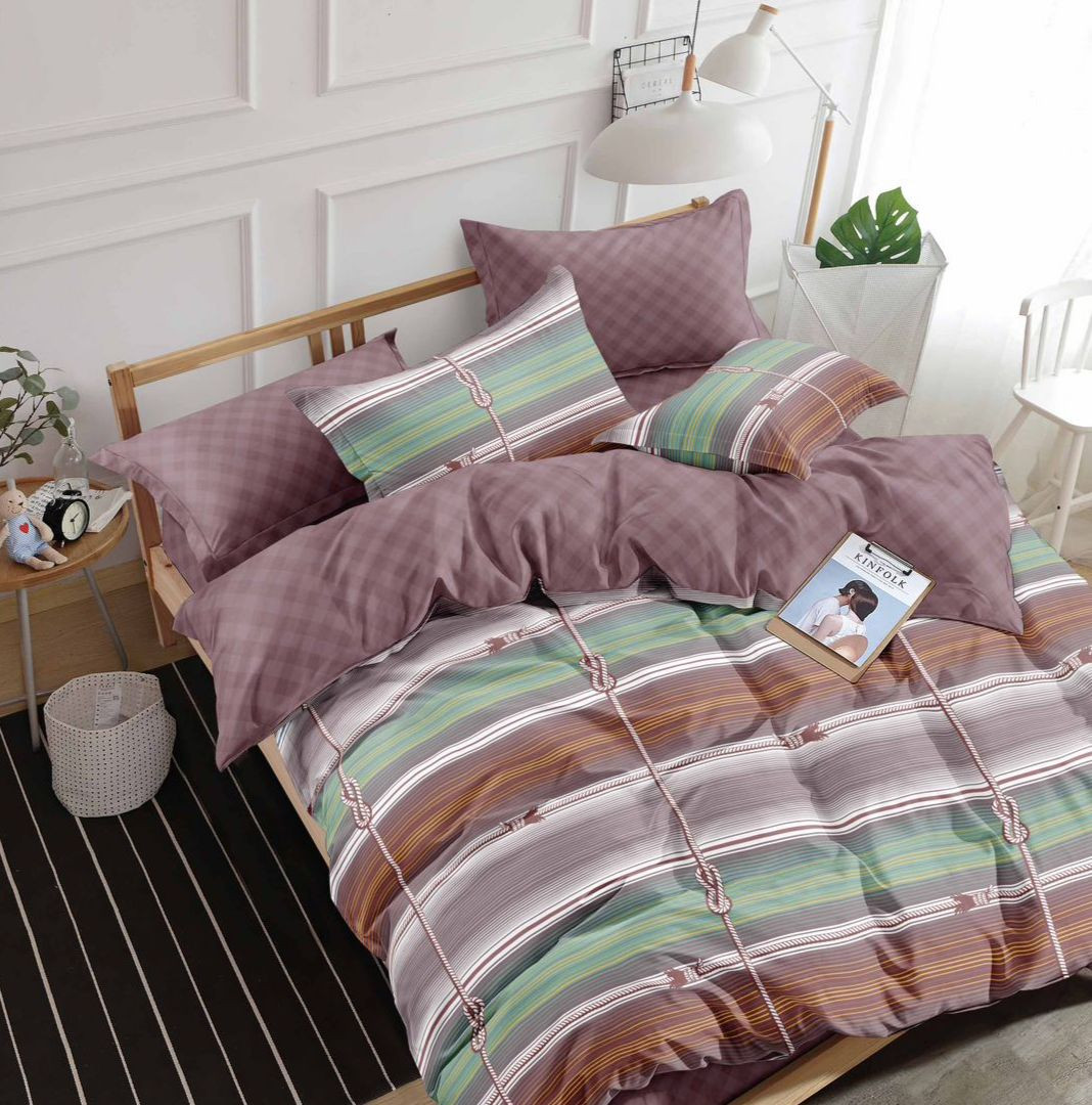 طقم سرير اطفال  6 قطع 2 ملائة مقاس 190 * 240 سم و مخدة 45* 120 خداديه 75 50