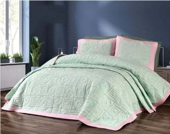 طقم كوفرته  خامه قطن بيور متعدد الالوان مكون من 3 قطع