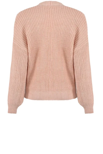 Rose Cable Knit Tie Up Robe Cardigan