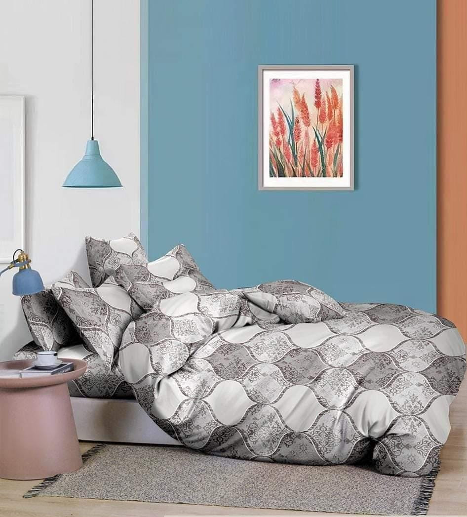 طقم ملاية سريرالمجد قطن تركى - مقاس كبير 4 قطع