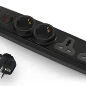 مشترك اسود 4 منافذ 2عادى 2 ثلاثى ilook برو