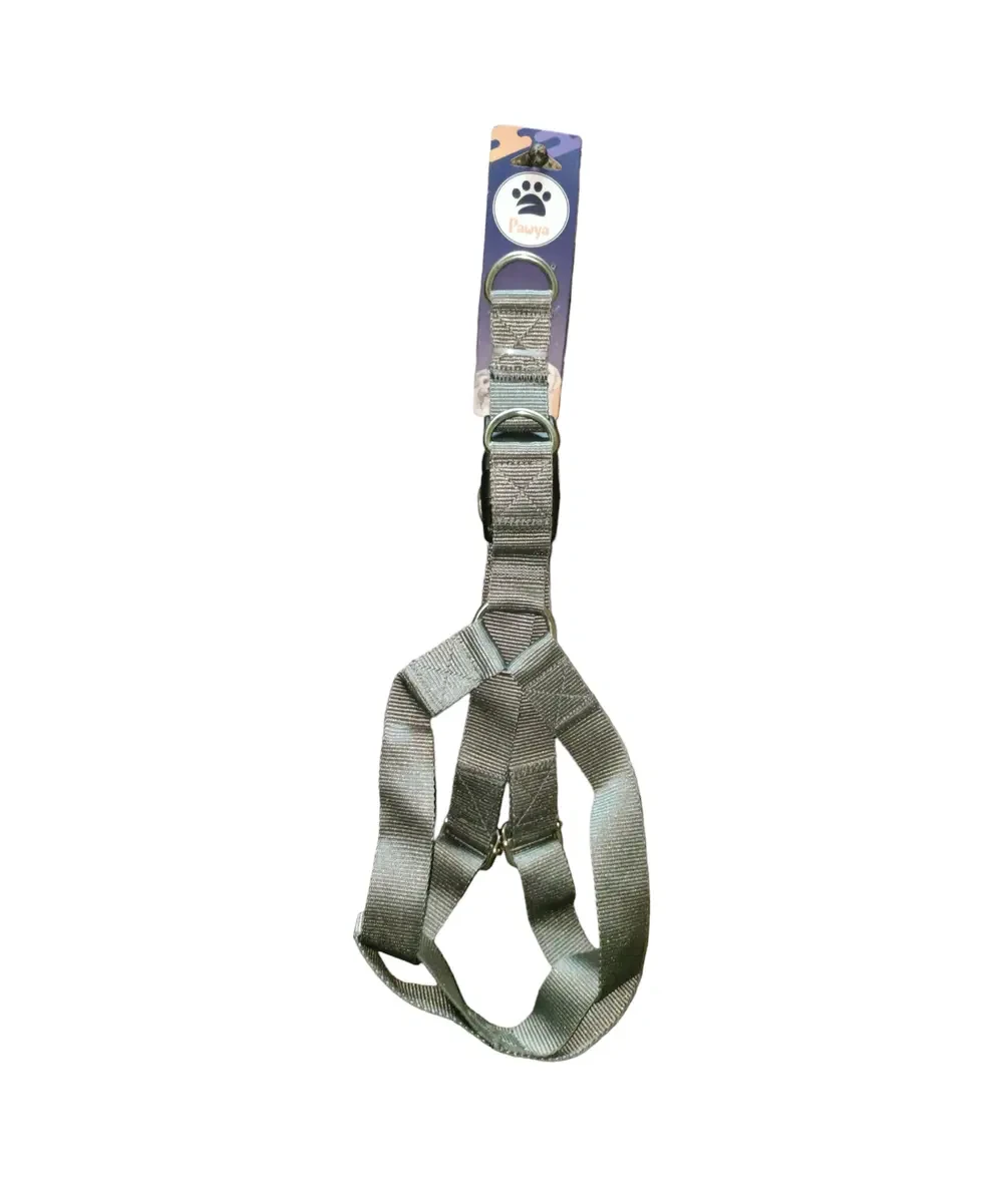 Nylon Harness, gray color, size large for dogs