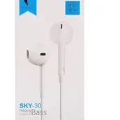 Payasolo Sky-30 Clear, Powerful Sound Earphone - White. Earphones BASS